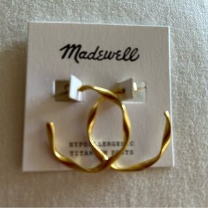 New Without Tags Madewell Gold Tone Hoop Earrings